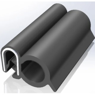 RS PRO Black Ethylene Propylene Diene Monomer Edging Strip 20 m 22 mm Width 16 mm Height 727-6043