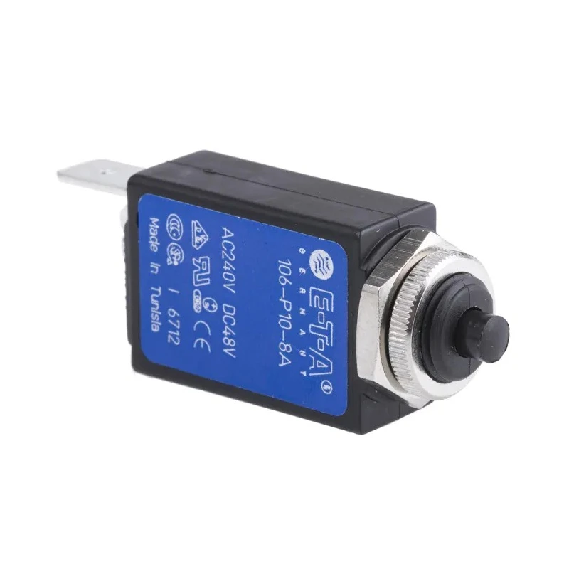 ETA Thermal Circuit Breaker 8A Current Rating 1-Pole Panel Mount 106-P10-000040-8A