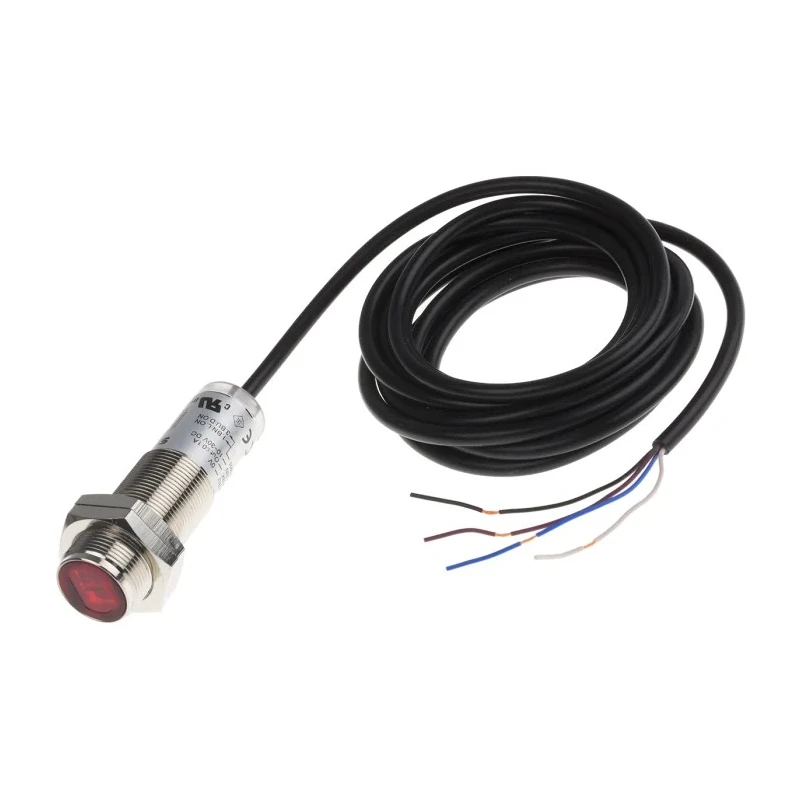 RS PRO Background Suppression Photoelectric Sensor, Barrel Style, Detection Range 1 mm to 140 mm, NPN Output, IP67 729-5094