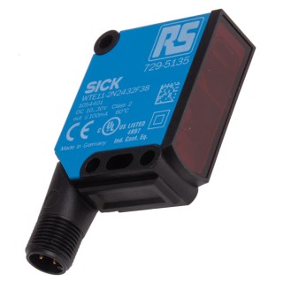 RS PRO Diffuse Photoelectric Sensor Block Sensor 40 mm to 1 m Detection Range NPN Output IP67 30V DC 2.5ms Response 729-5135