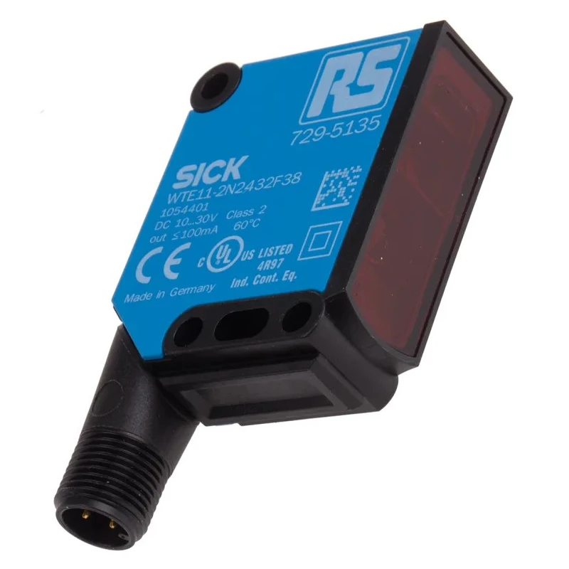 RS PRO Diffuse Photoelectric Sensor Block Sensor 40 mm to 1 m Detection Range NPN Output IP67 30V DC 2.5ms Response 729-5135