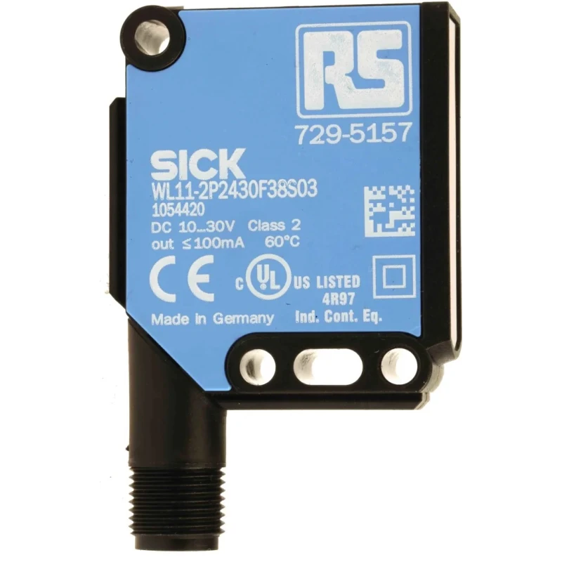 RS PRO Retroreflective Photoelectric Sensor Block Sensor 150 mm to 10 m Detection Range PNP Output IP66 IP67 IP69K 729-5157