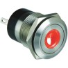 Bulgin Illuminated Push Button Switch Panel Mount SPST Momentary Red LED 19.2 mm Cutout IP66 24 V dc MPI001