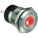 Bulgin MPI001 Series Illuminated Push Button Switch Momentary Panel Mount SPST Red LED 24 V dc MPI001