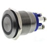 Bulgin MPI002 Series Illuminated Push Button Switch Momentary Panel Mount 19.2 mm Cutout SPST Blue LED IP66 24 V dc MPI002