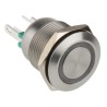 Bulgin Illuminated Momentary Push Button Switch Panel Mount 19.2 mm Cutout Green LED IP66 24 V dc MPI002