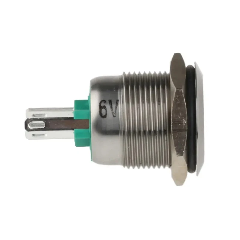 Bulgin Illuminated Momentary Push Button Switch Panel Mount 19.2 mm Cutout Green LED IP66 24 V dc MPI002