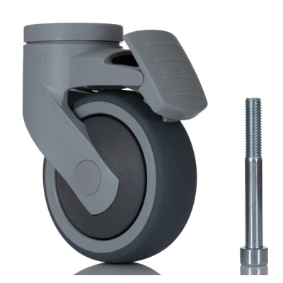 Tente Swivel Castor 100 kg Load Capacity 100 mm Thermoplastic Rubber Wheel 5377 PJP 100 P30-11 (Levina)