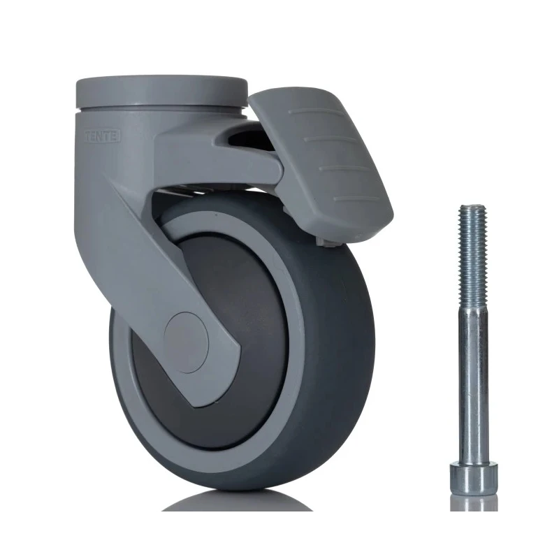 Tente Swivel Castor 100 kg Load Capacity 100 mm Thermoplastic Rubber Wheel 5377 PJP 100 P30-11 (Levina)