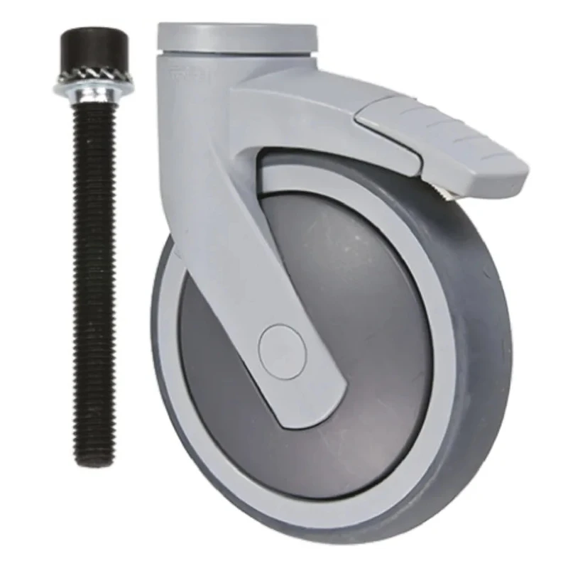 Tente Swivel Castor 150 mm Wheel Diameter 100 kg Load Capacity Thermoplastic Rubber 5377 PJP 150 P30-13 (Levina)