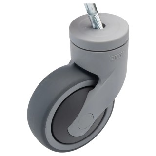 Tente Swivel Castor 100 kg Load Capacity 100 mm Polypropylene Wheel 5370PJP100P30-13 7001