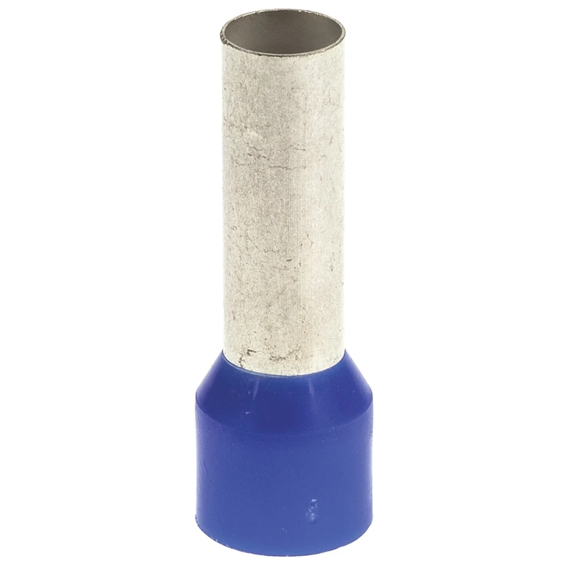 TE Connectivity Insulated Crimp Bootlace Ferrule 18 mm Pin Length 5.8 mm Pin Diameter Blue to 5 AWG Wire Size 2-966067-7