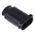 TE Connectivity Micro Quadlok System Automotive Connector Male Natural Cable 6 Way Crimp Termination 1-967587-3