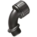 Adaptaflex Conduit Fitting, Polyamide 66, 16 mm Nominal Size, M16 Thread, Black, IP65 Rated XF16/M16/C90