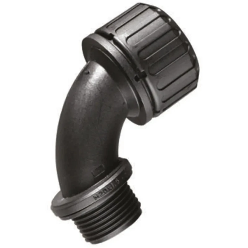 Adaptaflex Conduit Fitting, Polyamide 66, 16 mm Nominal Size, M16 Thread, Black, IP65 Rated XF16/M16/C90