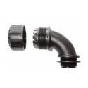 Adaptaflex Conduit Fitting, Polyamide 66, 16 mm Nominal Size, M16 Thread, Black, IP65 Rated XF16/M16/C90