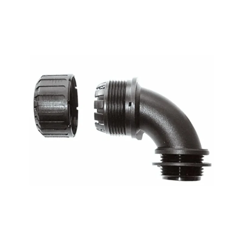 Adaptaflex Conduit Fitting, Polyamide 66, 16 mm Nominal Size, M16 Thread, Black, IP65 Rated XF16/M16/C90