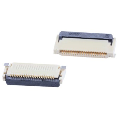 Omron 0.5 mm Pitch 20 Way Right Angle Female FPC Connector, Solder XF2M