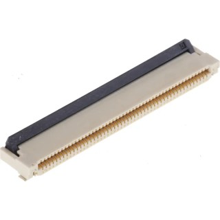 Omron 0.5 mm Pitch 50 Way Right Angle Female FPC Connector Surface Mount Solder Termination XF2M