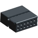 TE Connectivity Micro Quadlok System Automotive Connector Female Black Cable 12 Way Crimp Termination 1534100-1