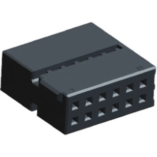TE Connectivity Micro Quadlok System Automotive Connector Female Black Cable 12 Way Crimp Termination 1534100-1