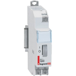 Legrand DIN Rail Power Relay 230V AC Coil 16A Switching Current 4 124 20