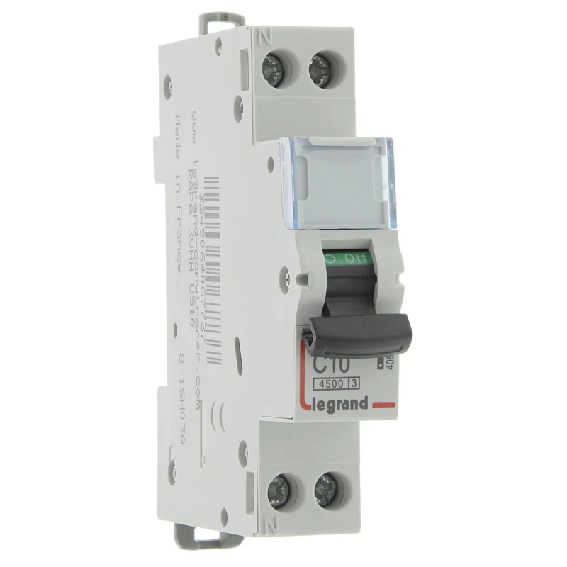 Legrand DX DNX3 Miniature Circuit Breaker, 1-Pole, 10A, Type C, 250V AC, 12V DC, 4.5kA Breaking Capacity 