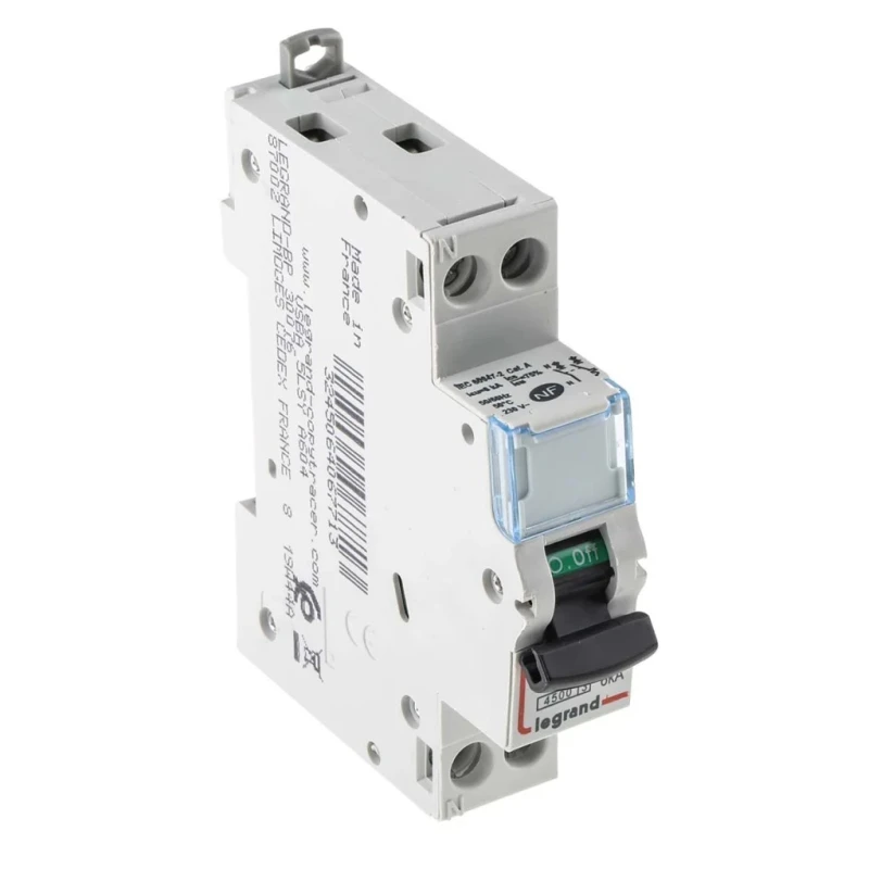 Legrand DX DNX3 Miniature Circuit Breaker 1-Pole 2A Type C 250V AC 12V DC 4.5 kA Breaking Capacity 