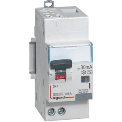 Legrand DX3 Series Residual Current Device 20A 1-Pole 30 mA Type C 100 kA 230V ac 4 108 02