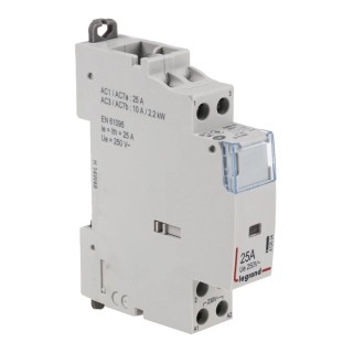 Legrand CX3 Power Contactor 2-Pole 25A 400V, 230V AC Coil, DIN Rail Mount 4 125 24