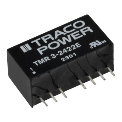 TRACOPOWER DC/DC Converter, 12V dc 125 mA, 36V dc Input, 18V Input, 3 W, Through Hole Mount, RoHS Compliant TMR 3-2422E