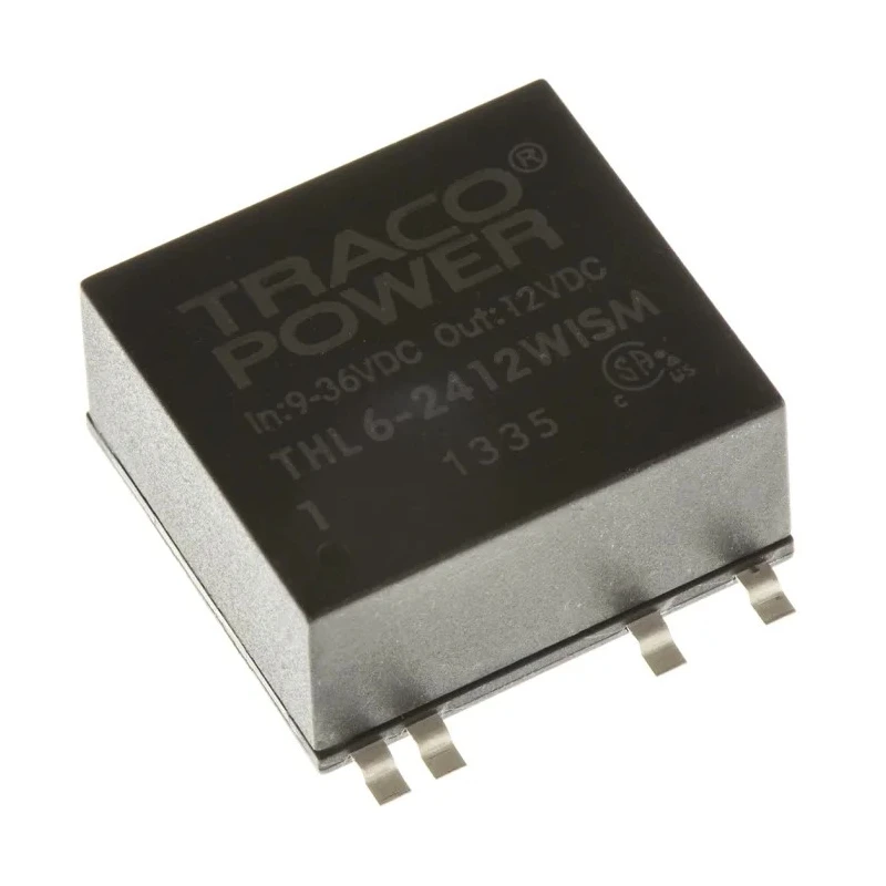 TRACOPOWER THL 6WISM DC/DC Converter, 12V dc Output, 500 mA, 6 W, 36V/9V Input, Surface Mount, 75 °C Max THL 6-2412WISM