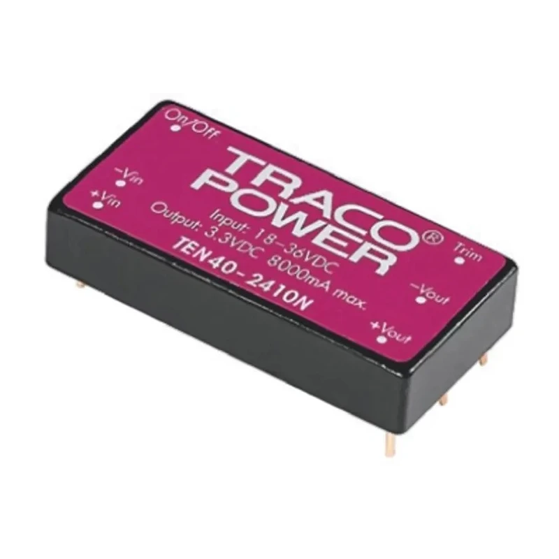 TRACOPOWER 40W Single Output DC/DC Converter, 15V DC Output, 2.67A, 9V-18V DC Input, PCB Mount, DIP Package, TEN 40-1213N