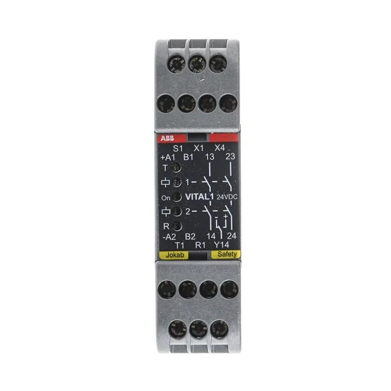 ABB Vital 24V DC Safety Relay, 2 Safety Contacts, Automatic & Manual Reset, DIN Rail Mount, IP40 2TLA020052R1000 Vital 1