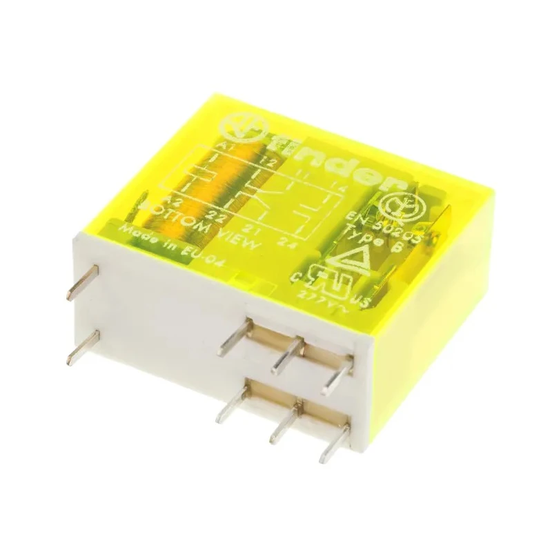 Finder Force Guided Relay 2-Pole DPDT PCB Mount, 60V DC Coil Voltage, 5.14kΩ Coil Resistance, 700mW Coil 50.12.9.060.5000