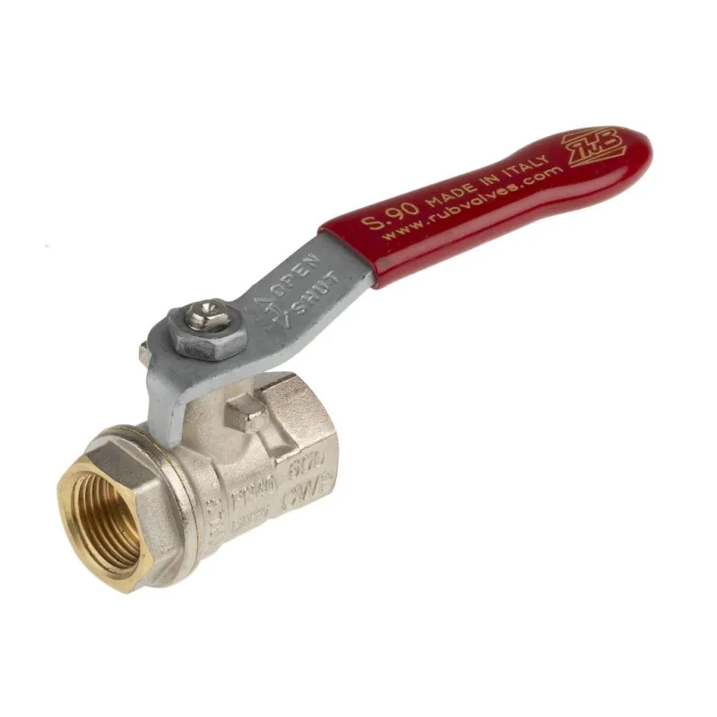 RS PRO Brass Threaded 2-Way BSPP Ball Valve 3/8 in 50 bar Operable -40°C to 170°C 733-5120