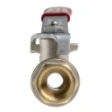 RS PRO Brass Threaded 2-Way BSPP Ball Valve 3/8 in 50 bar Operable -40°C to 170°C 733-5120