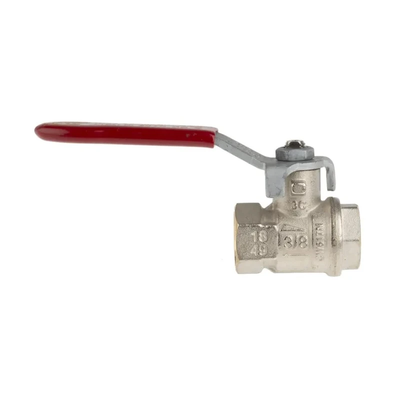 RS PRO Brass Threaded 2-Way BSPP Ball Valve 3/8 in 50 bar Operable -40°C to 170°C 733-5120