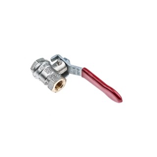 RS PRO Brass Threaded 2-Way BSPP Ball Valve 1/4 Inch 40 Bar 170°C 733-5126