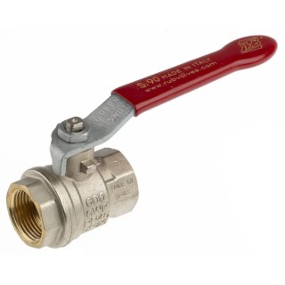 RS PRO Brass Threaded 2-Way Ball Valve 3/4 in BSPP, 40 bar, PVC Coated Steel Handle 733-5132