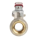 RS PRO Brass Threaded 2-Way BSPP Ball Valve 40 bar, Polyvinyl Chloride Coated Steel Handle 733-5139