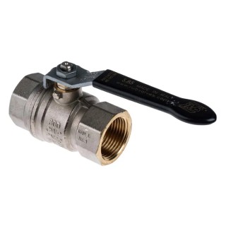 RS PRO Nickel Plated Brass Threaded 2-Way Ball Valve BSPP 1 in 40 bar 150°C 733-5182