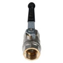 RS PRO Nickel Plated Brass Threaded 2-Way Ball Valve BSPP 1 in 40 bar 150°C 733-5182