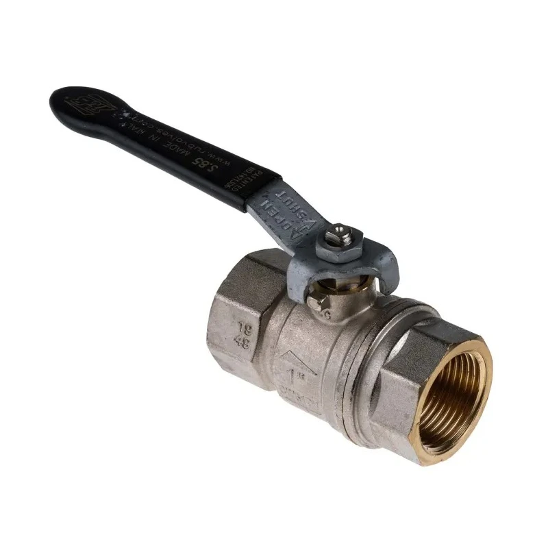 RS PRO Nickel Plated Brass Threaded 2-Way Ball Valve BSPP 1 in 40 bar 150°C 733-5182