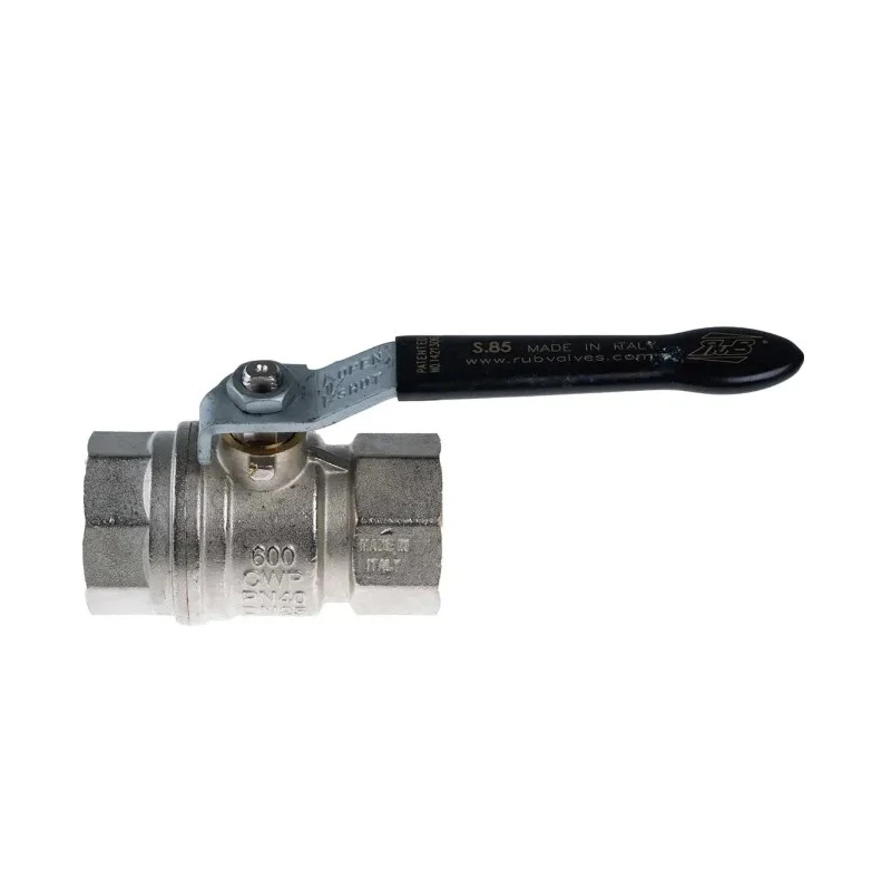 RS PRO Nickel Plated Brass Threaded 2-Way Ball Valve BSPP 1 in 40 bar 150°C 733-5182
