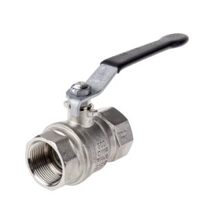 RS PRO Nickel Plated Brass Threaded Ball Valve 2 in BSPP, Manual Lever, -40°C to 170°C 733-5186