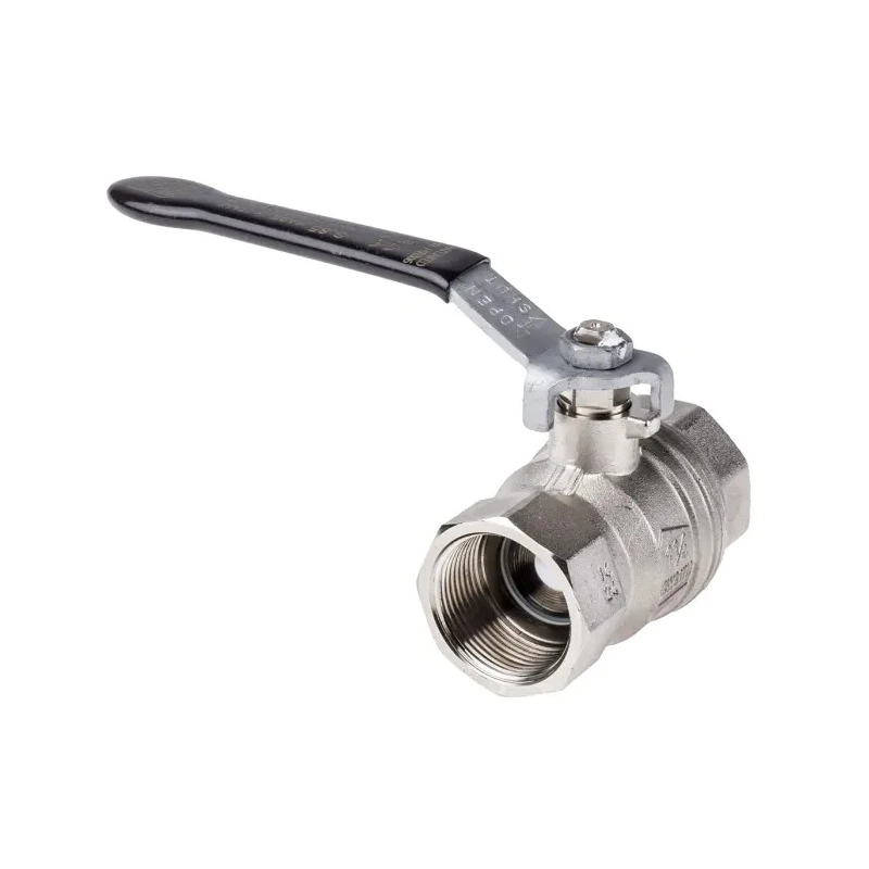 RS PRO Nickel Plated Brass Threaded Ball Valve 2 in BSPP, Manual Lever, -40°C to 170°C 733-5186