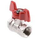 RS PRO Brass Threaded 2-Way BSPP Ball Valve, Full Port, 40 bar, PVC Coated Steel Handle 733-5202