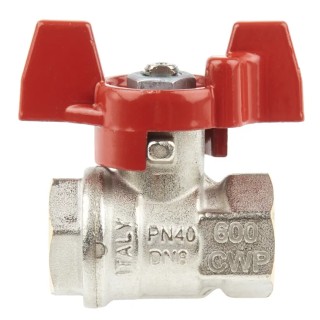 RS PRO Nickel Plated Brass Threaded 2-Way Ball Valve 1/4 in BSPP Female Female Thread, 40 bar, PVC Coated Steel 733-5192