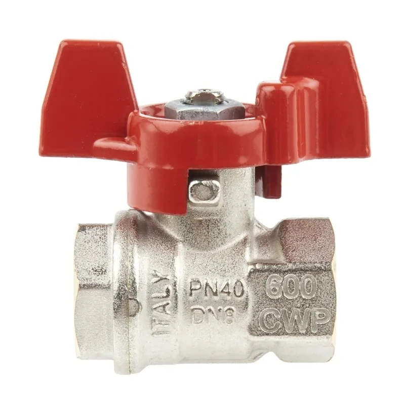 RS PRO Nickel Plated Brass Threaded 2-Way Ball Valve 1/4 in BSPP Female Female Thread, 40 bar, PVC Coated Steel 733-5192